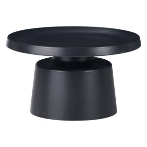 Τραπέζι σαλονιού Ginoze Inart μαύρο μέταλλο Φ70x40εκ-029-000270