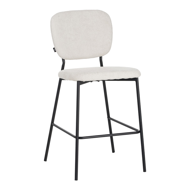 Σκαμπό μπαρ Cathair pakoworld μπουκλέ ύφασμα σε μπεζ απόχρωση με μαύρα μεταλλικά πόδια 48x54x100εκ-029-000309 Σκαμπό μπαρ Cathair pakoworld μπουκλέ ύφασμα σε μπεζ απόχρωση με μαύρα μεταλλικά πόδια 48x54x100εκ-029-000309