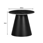 Βοηθητικά τραπέζια Fabrin Inart μαύρο μαρμάρου sintered stone-μαύρο μέταλλο-029-000314