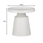 Τραπέζια σαλονιού Ginoze Inart σετ 2τεμ μέταλλο σε λευκή απόχρωση-029-000316