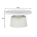 Τραπέζια σαλονιού Ginoze Inart σετ 2τεμ μέταλλο σε λευκή απόχρωση-029-000316