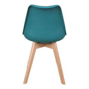 Καρέκλα Gaston pakoworld PP-PU μπλε απόχρωση- φυσικό πόδι 43x51x75εκ-029-000339