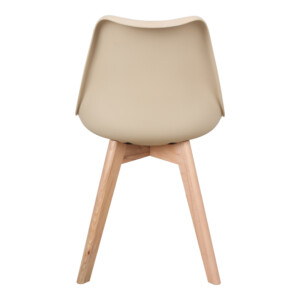 Καρέκλα Gaston pakoworld PP-PU taupe απόχρωση- φυσικό πόδι 43x51x75εκ-029-000340