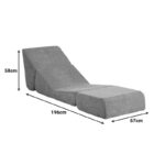 Πολυθρόνα-Κρεβάτι Ferderina pakoworld ύφασμα σε ανθρακί απόχρωση 66x102x73εκ-029-000341