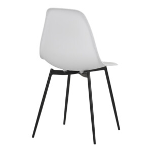 Καρέκλα Ballen pakoworld pp λευκό με μαύρα μεταλλικά πόδια 41.5x53x84.5εκ-029-000346