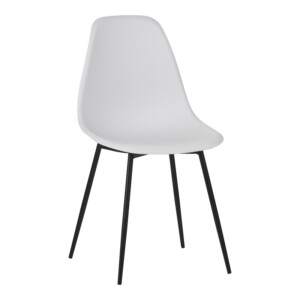 Καρέκλα Ballen pakoworld pp λευκό με μαύρα μεταλλικά πόδια 41.5x53x84.5εκ-029-000346
