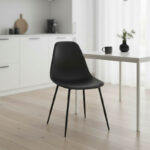 Καρέκλα Ballen pakoworld pp μαύρο με μαύρα μεταλλικά πόδια 41.5x53x84.5εκ-029-000347