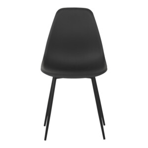 Καρέκλα Ballen pakoworld pp μαύρο με μαύρα μεταλλικά πόδια 41.5x53x84.5εκ-029-000347