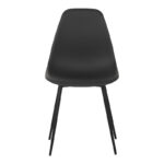 Καρέκλα Ballen pakoworld pp μαύρο με μαύρα μεταλλικά πόδια 41.5x53x84.5εκ-029-000347