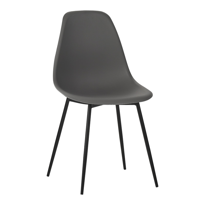 Καρέκλα Ballen pakoworld pp μαύρο με ανθρακί μεταλλικά πόδια 41.5x53x84.5εκ-029-000348