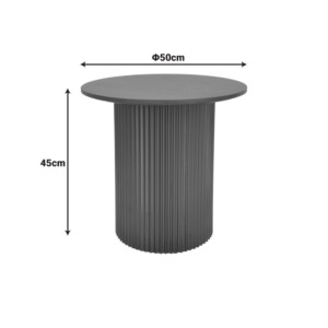 Βοηθητικό τραπέζι Dovel pakoworld mdf σε καρυδί-μαύρη απόχρωση Φ50x45εκ-029-000351