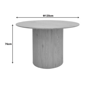 Τραπέζι Karulo pakoworld mdf σε sonoma απόχρωση Φ120x76εκ-029-000355