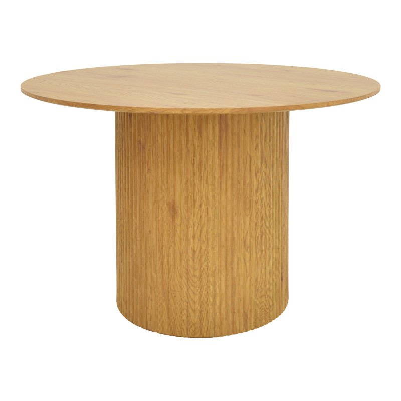 Τραπέζι Karulo pakoworld mdf σε sonoma απόχρωση Φ120x76εκ-029-000355