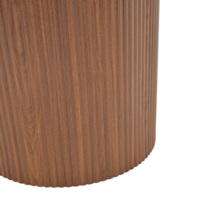 Τραπέζι Karulo pakoworld mdf σε καρυδί απόχρωση Φ120x76εκ-029-000357