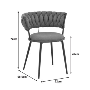 Πολυθρόνα Alkia I pakoworld ύφασμα σε κίτρινη απόχρωση- πόδι μαύρο μέταλλο 57x58.5x72εκ-029-000378
