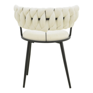 Πολυθρόνα Alkia I pakoworld ύφασμα σε εκρού απόχρωση- πόδι μαύρο μέταλλο 57x58.5x72εκ-029-000379