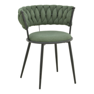 Πολυθρόνα Alkia I pakoworld ύφασμα σε χακί απόχρωση- πόδι μαύρο μέταλλο 57x58.5x72εκ-029-000382