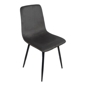 Καρέκλα Grato pakoworld ύφασμα μαύρο-πόδι μαύρο μεταλλικό 45.5x53.5x88.5εκ-029-000406