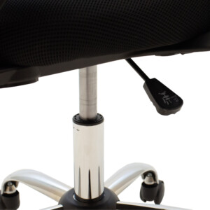 Καρέκλα γραφείου Berto II pakoworld με ανάκλιση ύφασμα mesh σε μπλε-μαύρη απόχρωση και βάση χρωμίου 60x48x85-95εκ-029-000415