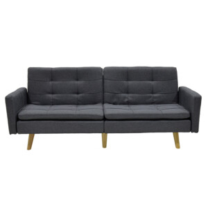 Καναπές-κρεβάτι Flexible pakoworld σε ανθρακί ύφασμα 198x87x76εκ-035-000004