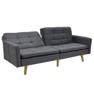 Καναπές-κρεβάτι Flexible pakoworld σε ανθρακί ύφασμα 198x87x76εκ-035-000004