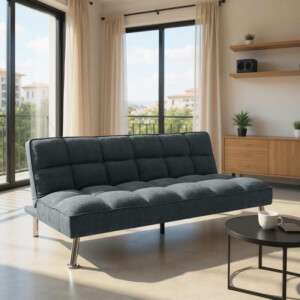 Καναπές-κρεβάτι Rebel pakoworld 3θέσιος με ύφασμα ανθρακί 189x92x82εκ-035-000020