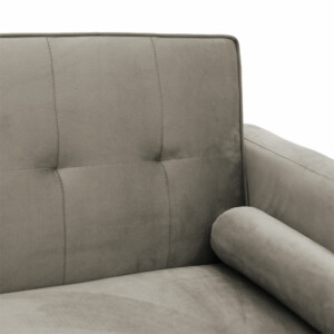 Καναπές-κρεβάτι Success pakoworld 3θέσιος βελούδο γκρι-μπεζ 190x80x84εκ-035-000066