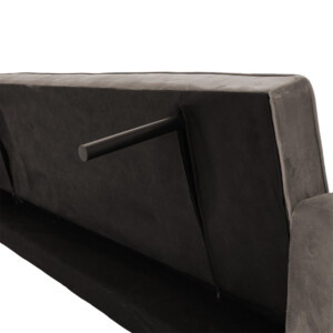 Καναπές-κρεβάτι Success pakoworld 3θέσιος βελούδο γκρι-μπεζ 190x80x84εκ-035-000066