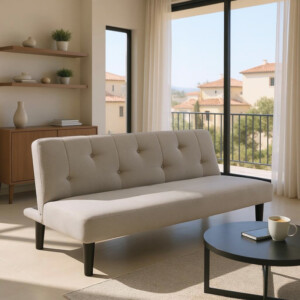 Καναπές-κρεβάτι Breathe pakoworld ύφασμα γκρι 167x77x73εκ-035-000067