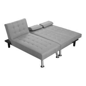 Γωνιακός καναπές-κρεβάτι αναστρέψιμος Brisk pakoworld γκρι ύφασμα 200x146x75εκ-035-000069