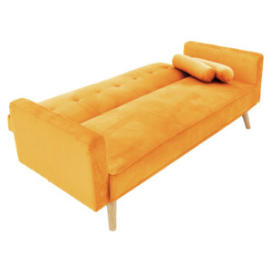 Καναπές-κρεβάτι Success pakoworld 3θέσιος κίτρινο βελούδο 190x80x84εκ-035-000084