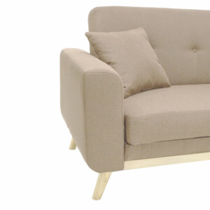 Καναπές-κρεβάτι Carmelo pakoworld με μπεζ-καφέ ύφασμα 214x80x86εκ-035-000085