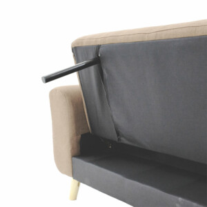 Καναπές-κρεβάτι Carmelo pakoworld με μπεζ-καφέ ύφασμα 214x80x86εκ-035-000085