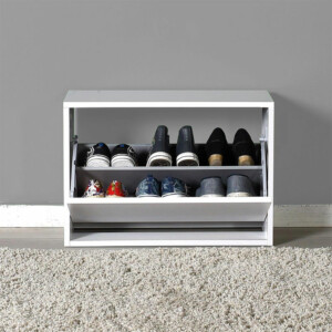 Παπουτσοθήκη ανακλινόμενη Step 6 ζεύγων pakoworld σε χρώμα λευκό 60x30x42εκ-039-000056