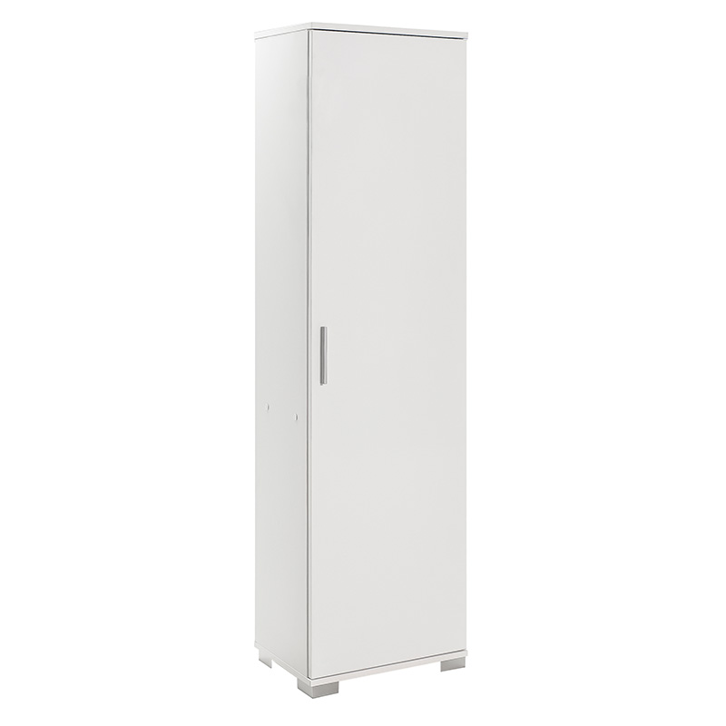 Ντουλάπι-στήλη Chad1 pakoworld λευκό gloss 45x32x169εκ-039-000154