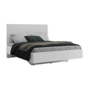 Κρεβάτι διπλό Oryana Ι pakoworld  σε λευκή diamont απόχρωση 160x200εκ-039-000201