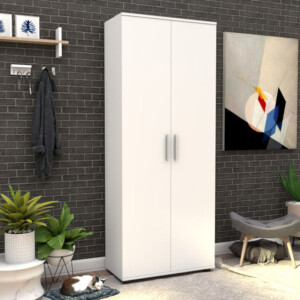 Παπουτσοθήκη-ντουλάπα Rafin pakoworld σε λευκή απόχρωση 76x36x187εκ-039-000203