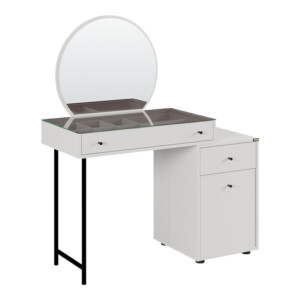 Τουαλέτα κρεβατοκάμαρας με καθρέπτη Princesa pakoworld σε mink απόχρωση 108x47x130εκ-039-000213