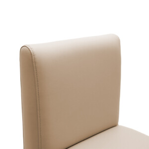 Σκαμπό μπαρ Bari pakoworld μόκα τεχνόδερμα - πόδια ξύλο μασίφ μαύρο-047-000051