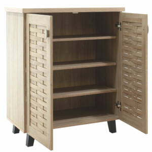 Παπουτσοθήκη-ντουλάπι MANTAM pakoworld 12 ζεύγων χρώμα sonoma 78x40x92εκ-049-000001