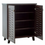 Παπουτσοθήκη-ντουλάπι MANTAM pakoworld 12 ζεύγων χρώμα καρυδί 78x40x92εκ-049-000003