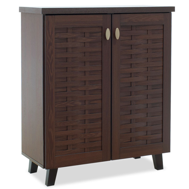 Παπουτσοθήκη-ντουλάπι MANTAM pakoworld 12 ζεύγων χρώμα καρυδί 78x40x92εκ-049-000003