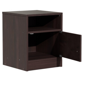 Κομοδίνο Foly pakoworld με ένα ντουλάπι καρυδί 40x40x50εκ-049-000071