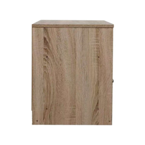 Κομοδίνο Foly pakoworld με ένα ντουλάπι σε sonoma-ανθρακί απόχρωση 40x40x50εκ-049-000112