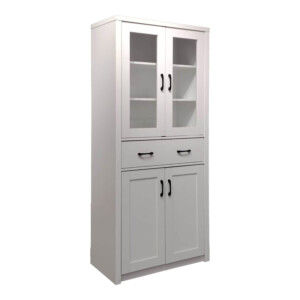 Βιτρίνα-ντουλάπα Nisso pakoworld σε λευκή απόχρωση 80x40x183.5εκ-049-000117