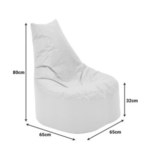 Πουφ πολυθρόνα Norm PRO pakoworld αδιάβροχο μπεζ 65x65x80εκ-056-000110