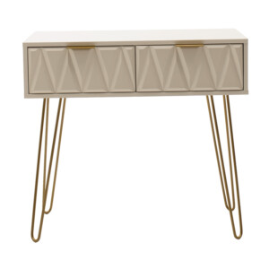 Κονσόλα Isla pakoworld χρώμα λευκό painting-χρυσό 80x39x74εκ-066-000008