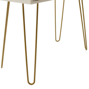 Κονσόλα Isla pakoworld χρώμα λευκό painting-χρυσό 80x39x74εκ-066-000008