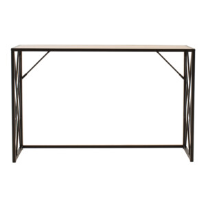 Κονσόλα Ivy pakoworld χρώμα καρυδί-μαύρο 120x35x75εκ-066-000015