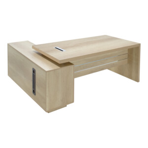 Γραφείο εργασίας αναστρέψιμο επαγγελματικό Amazon pakoworld σε φυσική απόχρωση 200x170x75εκ-069-000017